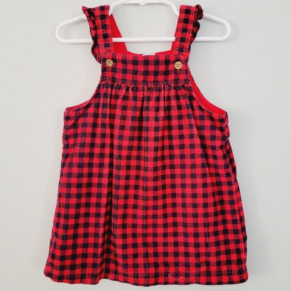 4/20 Light corduroy plaid dress size 24 months